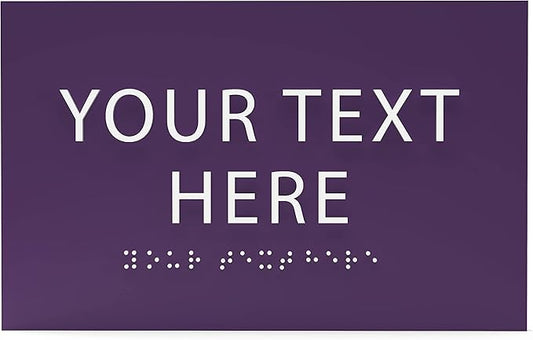 6" X4" Personalized Custom Sign- Tactile Graphics Grade 2 Braille Text | ADA by ADACentralSigns