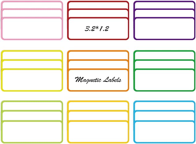 27pcs Magnetic Dry Erase Labels，Magnets Sticker，11 Colors Reusable Erasable by Unknown