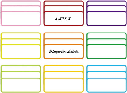 27pcs Magnetic Dry Erase Labels，Magnets Sticker，11 Colors Reusable Erasable by Unknown