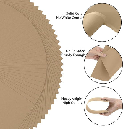 OcePor 200 Sheets Brown Cardstock Paper, Colored Printer Paper 8.5 x 11 - Image 3
