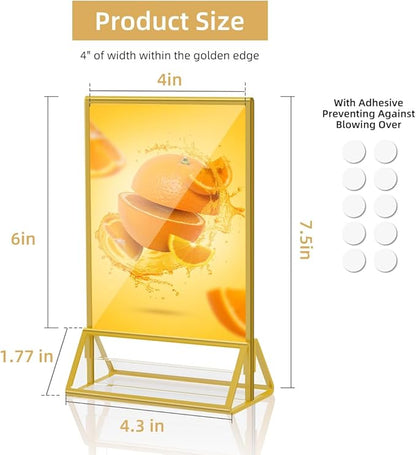 PPH-Sisy Acrylic Sign Holder 4 x 6 Clear Table Flyer Holder，Plastic Display - Image 3