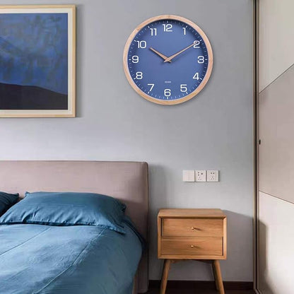 Kesin Wall Clock 12 Inch Silent Non Ticking Wood Wall Clocks Battery Operated - Image 2