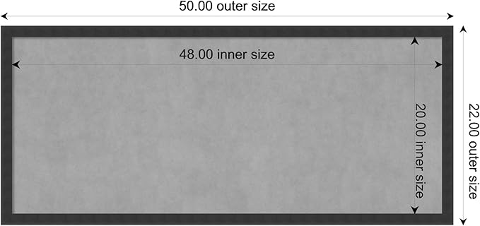Amanti Art Black Framed Magnetic Board 22x50 Oversize Vision Board - Image 3