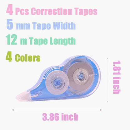 Tramboo 4 Pcs 39.4 Ft Colorful Correction Tape, Teacher Supplies - Image 2