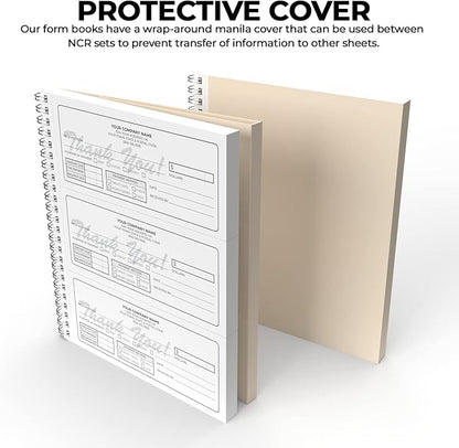 Custom 8.5" x 7" Carbonless NCR Books in 2-Part Duplicate Invoices, Work Orders - Image 3