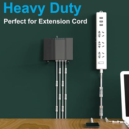 Cable Management Clips Black, Adhesive Cord Organizer - Image 5
