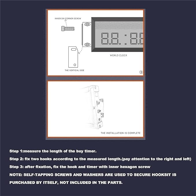 Digital World Time Zones Clock for 6 Cities, Adjustable Brightness LED Display - Image 5