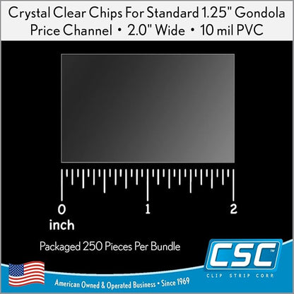 Clip Strip Corp. Price/Data Channel Label Holder Chips, 10 Mil Thick, Gondola - Image 6