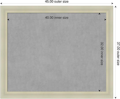 Amanti Art Silver Framed Magnetic Board 37x45 X-Large Vision Board - Image 2