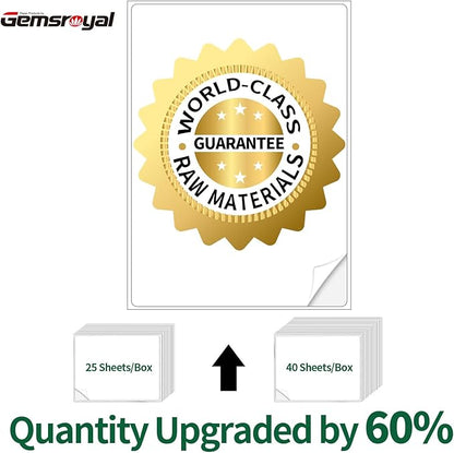 Gemsroyal 1.5 inch Round Labels Printable, Matte White Circle Labels - Image 4