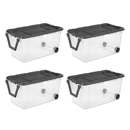 Sterilite 4-Pack Modular Stacker Box, Durable Clear Plastic Storage Bins - Image 5