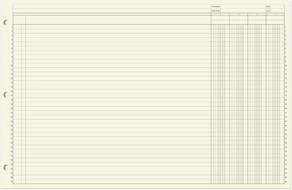 BookFactory Ledger Sheets/Large 4 Column Accounting Ledger Columnar Loose Leaf - Image 2