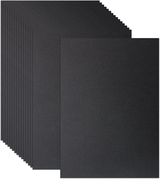 LIVHOLIC 100 Sheets Black Colored Card Stock Paper 92LB 250GSM A4 Thick by Livholic-Rosebluebell