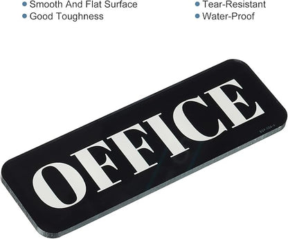 PATIKIL Office Sign, 2 Pack Acrylic 6"x2" Self Adhesive Door Sign Sticker - Image 4