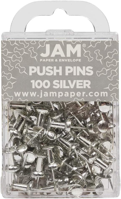 JAM PAPER Colorful Push Pins by JAMPaper
