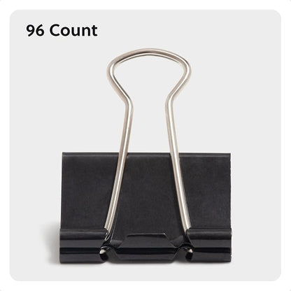 U Brands Binder Clips, Medium 1-1/4" Width, 1/2" Paper Holding Capacity - Image 2