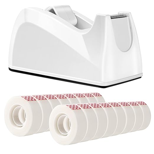 Amazon Basics Tape with Dispenser, 3/4" x 1300", 256 Rolls by AmazonBasics