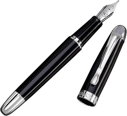 Webson Gill The Boss' Black Luxury Executive Fountain Pen, Polished Lacquer & by WebsonGill