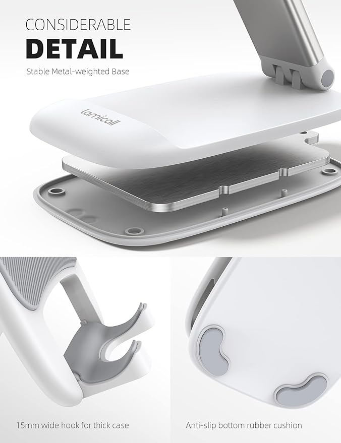 Lamicall White Cellphone Stand, Xmax Gift - Image 6