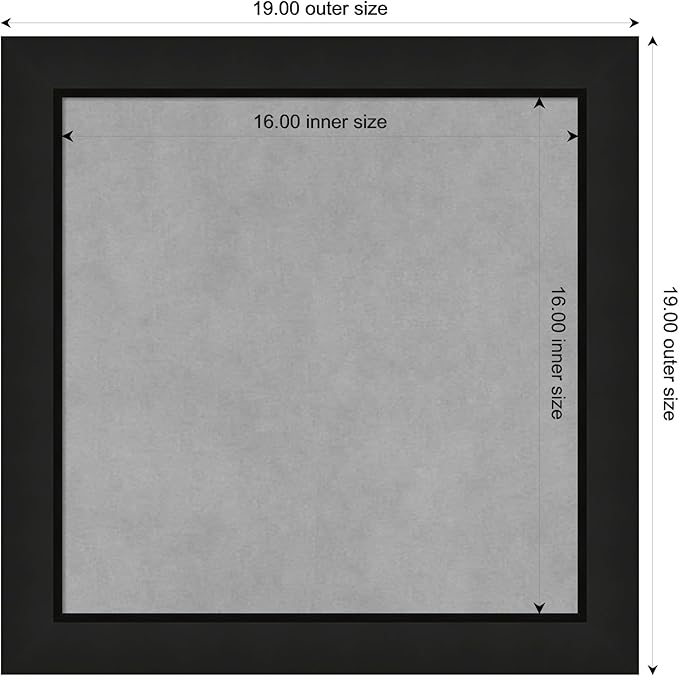 Amanti Art Black Framed Magnetic Board 19x19 Small Vision Board - Image 4