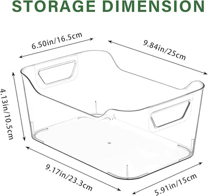 AntStep 12 Pack Clear Plastic Storage Bins, Pantry Organizers and Storage - Image 4