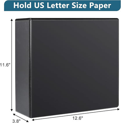 CIXILDTS 3" 3 Ring Binder, Standard 3-Inch Slant-D Ring Binder Fit Letter Size - Image 2
