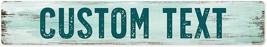 Custom Sign, Custom Street Sign, 11 Font Colors, 13 Font Styles, 4 Hole Options by MySignCenter