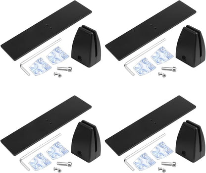 MOUNTAIN_ARK 4 Pack Black Office Desk Partition Clamp, T Shaped Sneeze Guard - Image 5