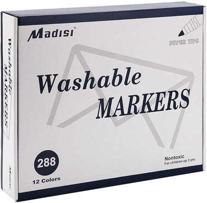 Madisi Washable Markers, Super Tips Markers, Classroom Bulk Pack - Image 7
