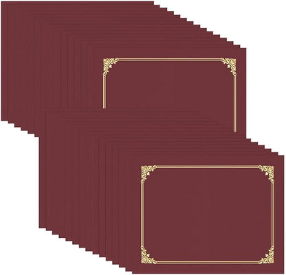 HAUTOCO 30 Packs Certificate Holders, Burgundy Diploma Holders, Document Award by HAUTOCO