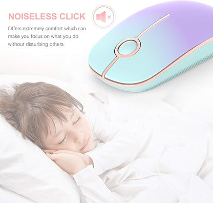 VssoPlor Wireless Mouse, 2.4G Slim Portable Computer Laptop Mouse - Image 2