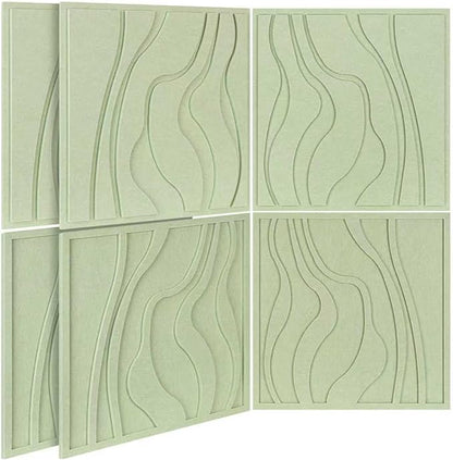 BUBOS 6 Pack Large Acoustic Panels, Total Size 24 x 24Inches Soundproof Wall by BUBOS