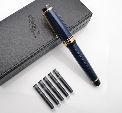 xixixiaozhu Metal Big Fountain Pen Set Medium Nib 0.7mm, Includes Ink Refill - Image 3