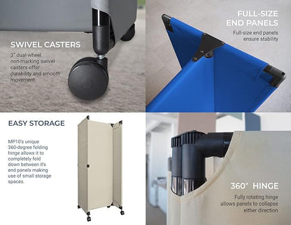 Versare MP10S Portable Folding Wall Partition | Economical 5 Panel Design | - Image 7