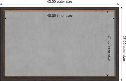 Amanti Art Black Framed Magnetic Board 27x43 Large Vision Board - Image 3