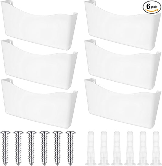 Colarr 6 Pack Expandable Pocket Wall File Holder Plastic Hanging Wall Organizer by Colarr