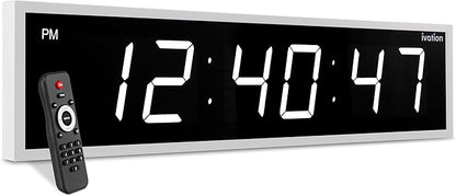 Ivation Huge Oversized 60" Large Digital LED Clock | Big Digital Clock by Ivation