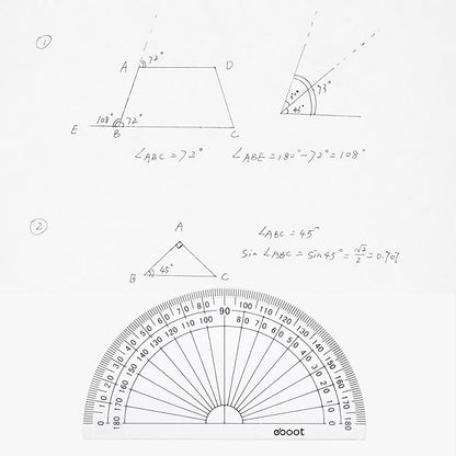 EBOOT 25 Pcs Math Protractors Plastic Protractor 180 Degrees, 4 Inches - Image 6
