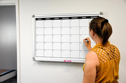Month Calendar Dry-Erase Scheduling Whiteboard 36" x 24" - Image 4
