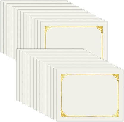 HAUTOCO 30 Packs Certificate Holders, Cream Color Diploma Folders Certificate by HAUTOCO