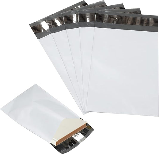 100 Pack Secure Seal White Poly Mailers by Secure+Seal
