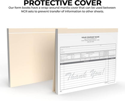 Custom 8.5" x 7" Carbonless NCR Books in 2-Part Duplicate Invoices, Work Orders - Image 3
