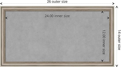 Amanti Art Silver Framed Magnetic Board 14x26 Small Vision Board - Image 4