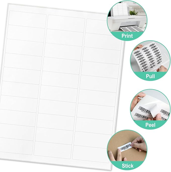 L LIKED Printable Address Labels, 000 Stickers, 30 per Sheet, Mailing Labels - Image 5