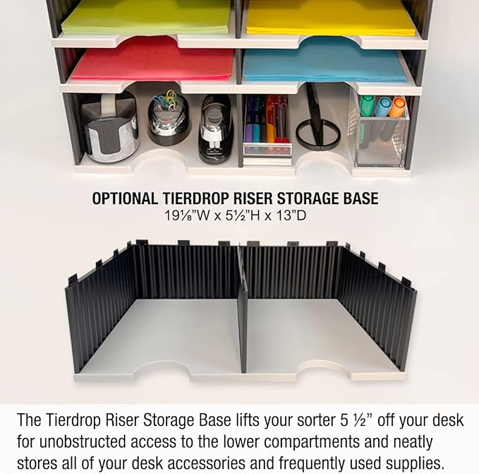 Ultimate Office TierDrop Desktop Organizer/Forms Sorter, 6-Compartments - Image 4