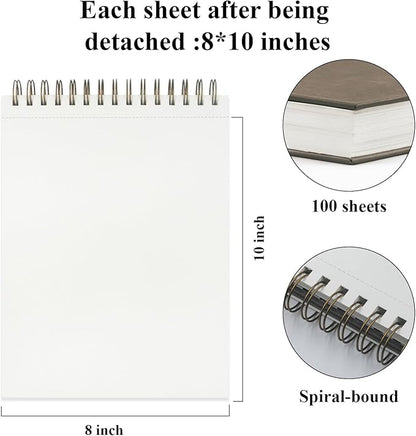 8" x 10" Sketch Book, 100 Sheets Hardcover Sketchbook, 68 lb/100gsm Drawing - Image 2