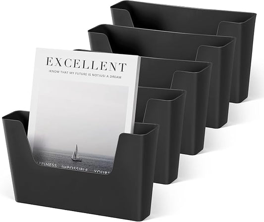 YOHOM No Drilling File Holder Wall Mails Magazines Organizer Adhesive Door Mount by Yohom