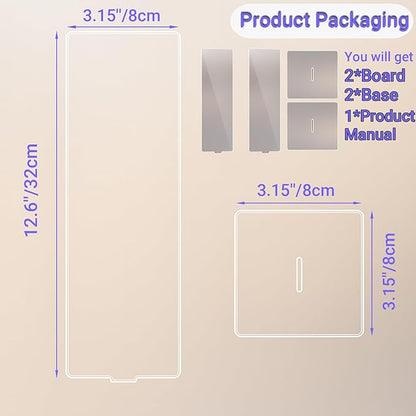 Removable Sticky Note Holder, Acrylic Desktop Memo Message Board, Transparent - Image 3