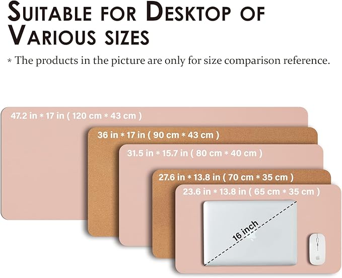 Cork Desk Mat - Dual-Sided Desk Pad - Image 5