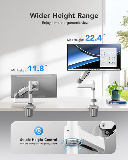 HUANUO Single Monitor Arm, Adjustable Desk Mount - Image 4